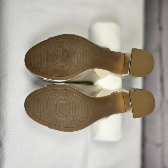BANDOLINO METALLIC BLOCK HEEL MULE WOMENS LIKE NEW SIZE 6.5 - Picture 4 of 8